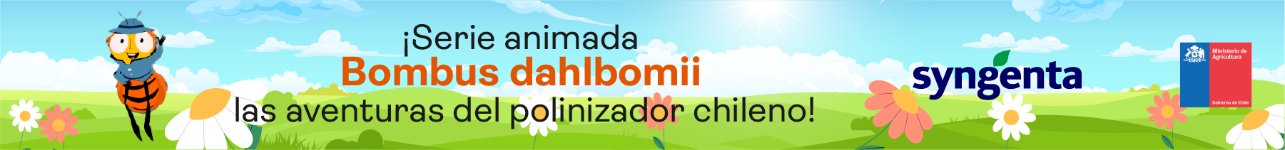 Serie animada Bombus Dahlbomii, las aventuras del polinizador chileno